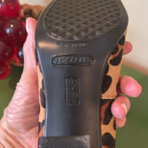 AEROSOLES NWOT Brown and Black Leopard Heels - Picture 6 of 8